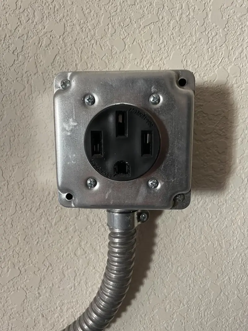 NEMA 14-50 outlet installed for Smart Home Electrical in North Springfield